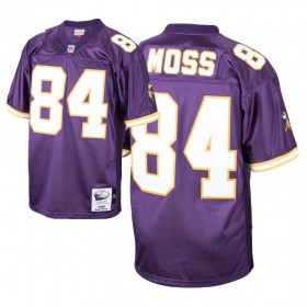 Maillot Homme Minnesota Vikings Randy Moss 84 Nike Violet 1998 Throwback